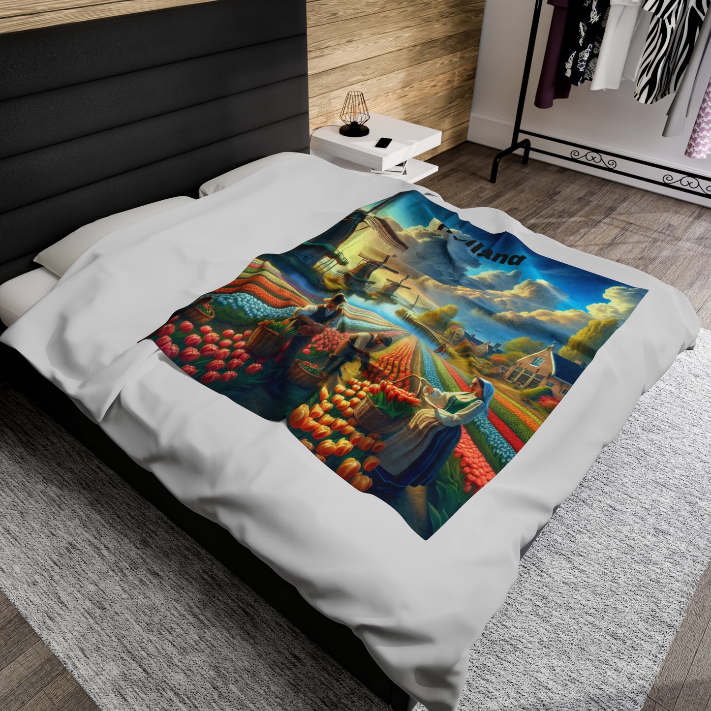 Holland Paradise Velveteen Plush Blanket | Cozy Beach-Inspired Throw