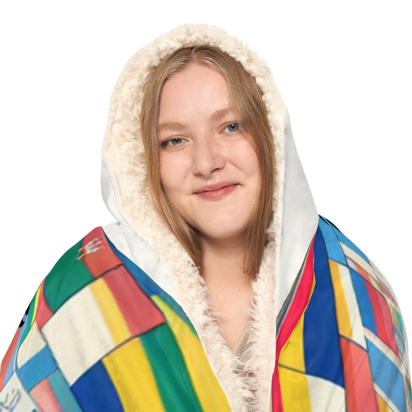Bonaire-Inspired Hooded Snuggle Blanket - Cozy and Vibrant Throw for Relaxation