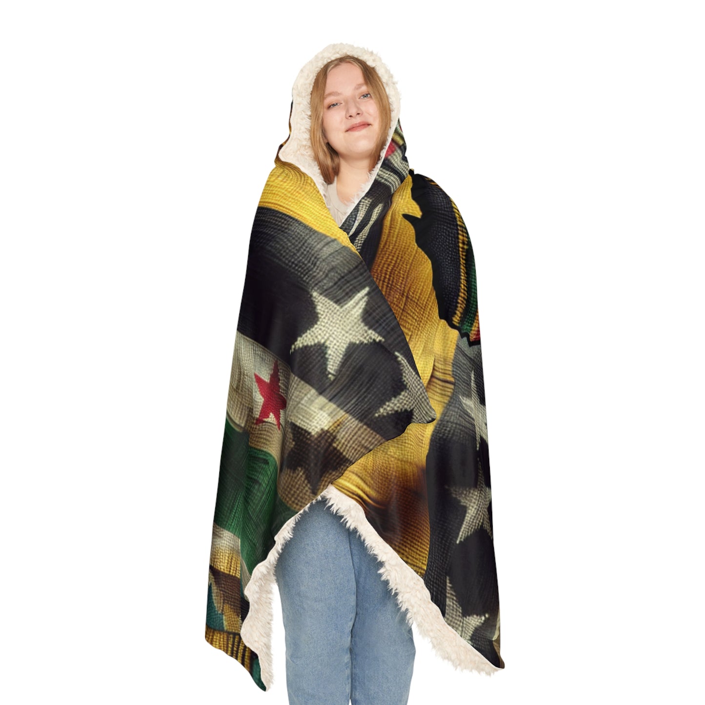 Africa-Inspired Snuggle Blanket - Cozy Sherpa Throw for Warmth and Style