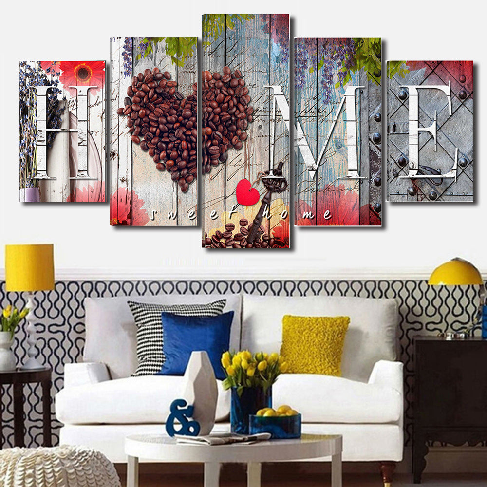 Oil Panting Sweet Home decoration board