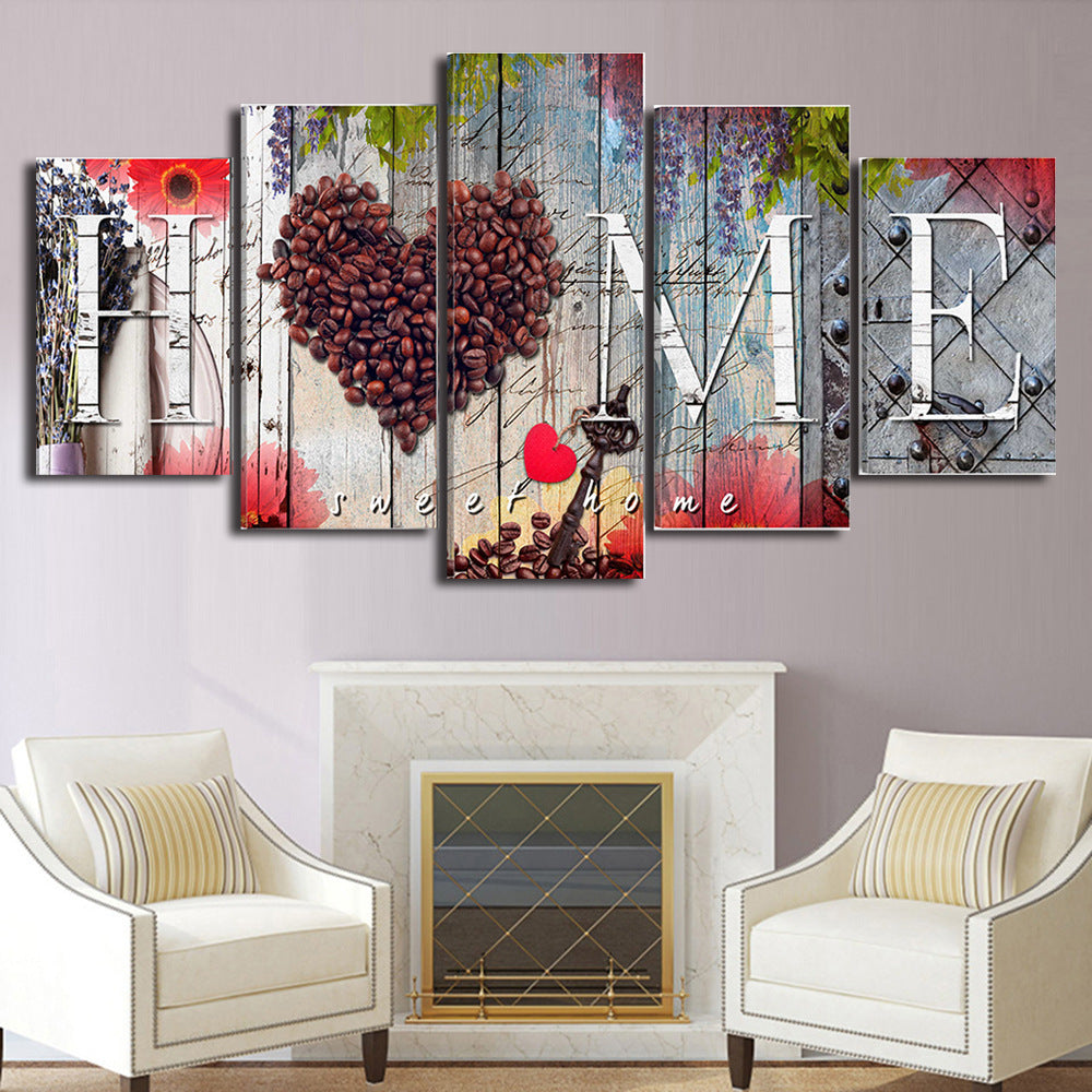 Oil Panting Sweet Home decoration board