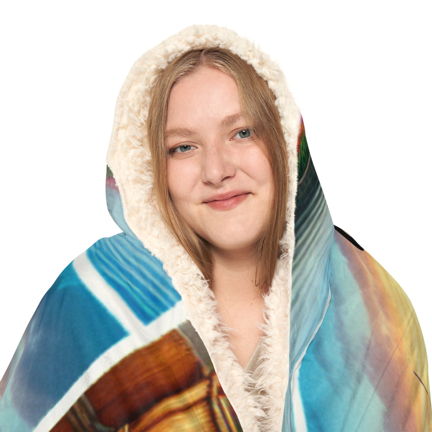 Holland-Inspired Hooded Snuggle Blanket - Cozy and Vibrant Throw for Relaxation
