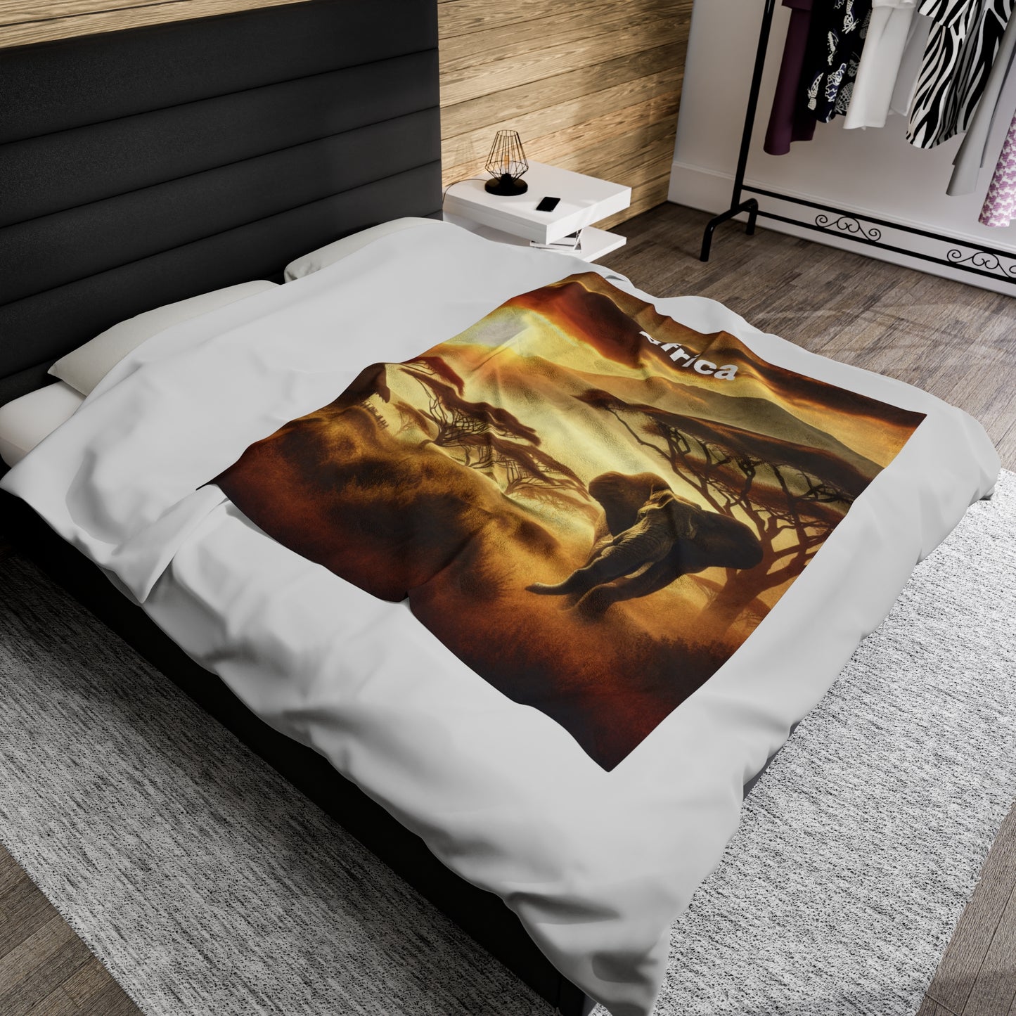 Africa Paradise Velveteen Plush Blanket | Cozy Beach-Inspired Throw