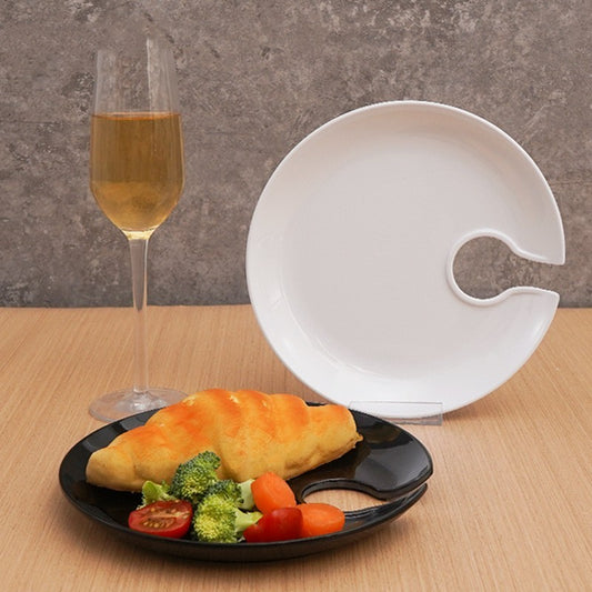 Creative With Wine Glass Holder Cooked Food Tray Outdoor