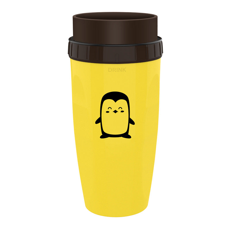 Coffee cup with rotating lid