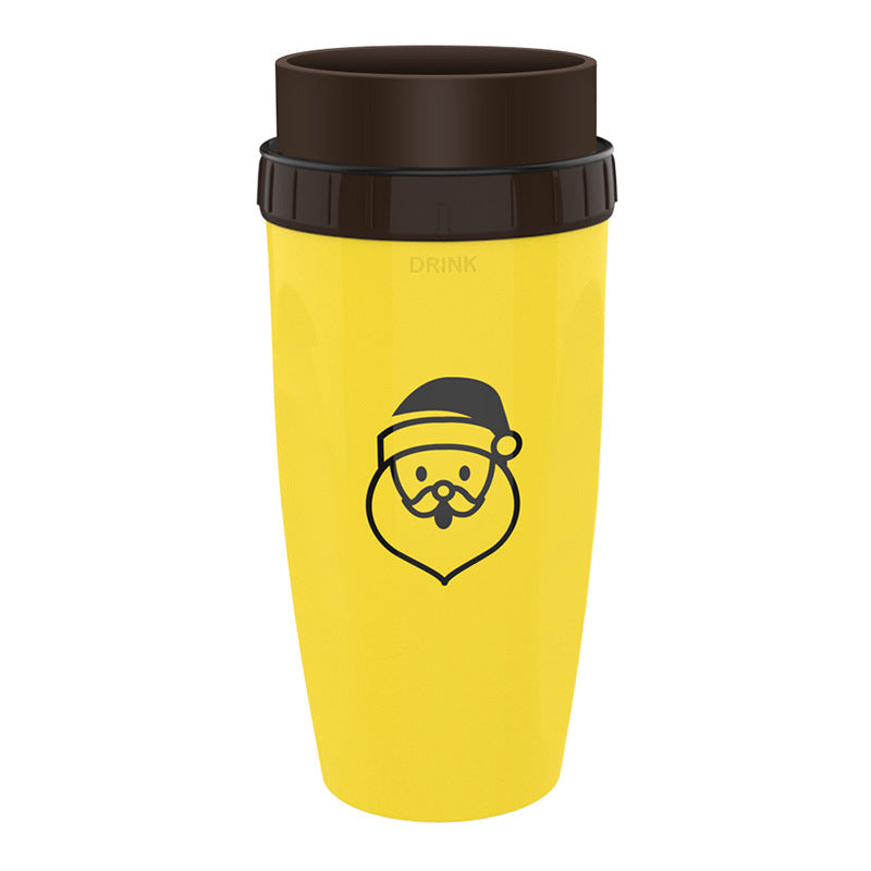 Coffee cup with rotating lid