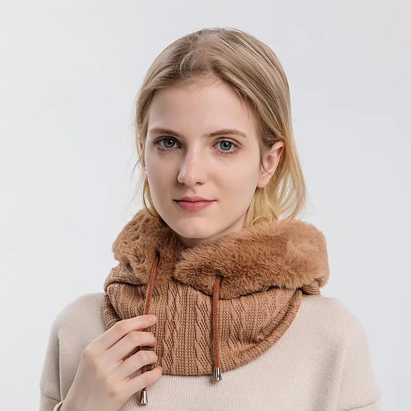 Fleece Winter Scarf with Mask