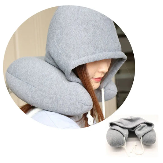 Travel Pillow with Hood