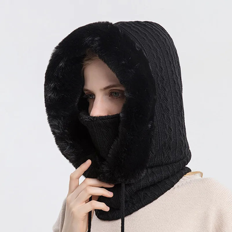Fleece Winter Scarf with Mask