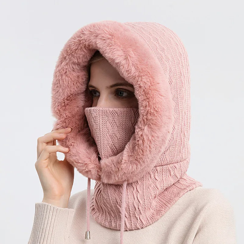 Fleece Winter Scarf with Mask