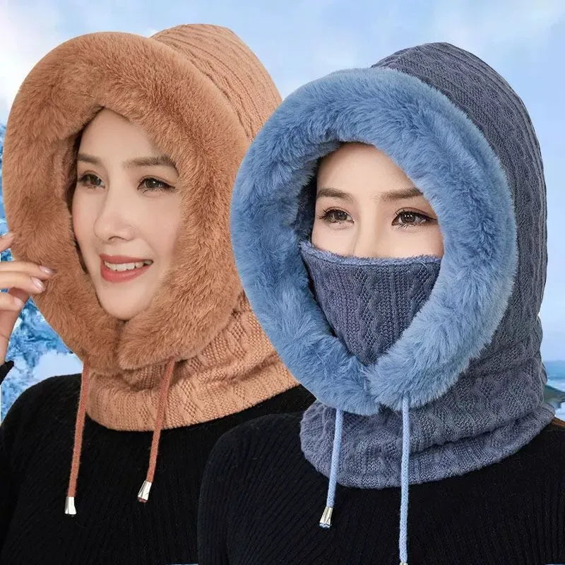 Fleece Winter Scarf with Mask