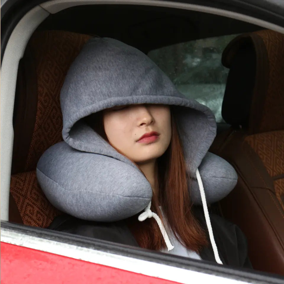 Travel Pillow with Hood