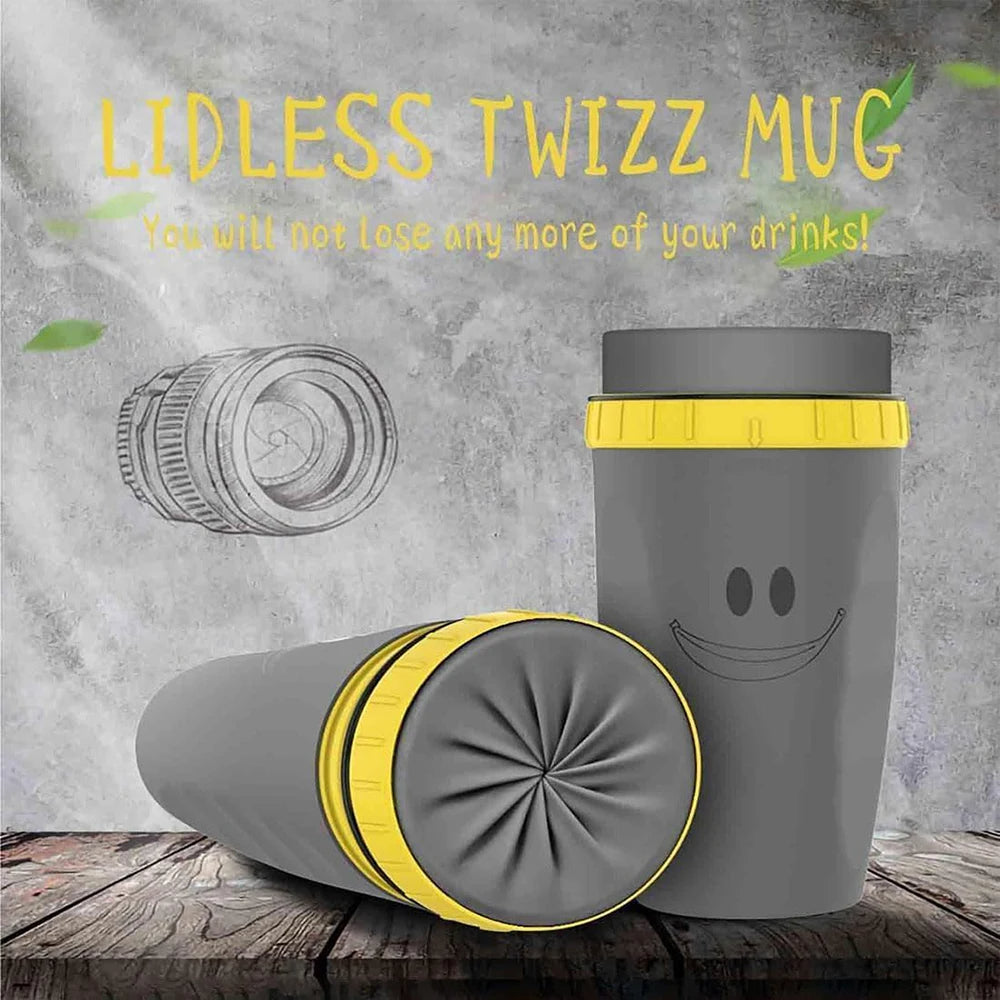Coffee cup with rotating lid