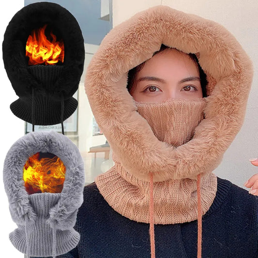 Fleece Winter Scarf with Mask