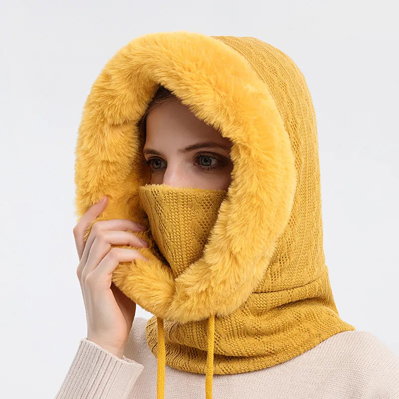 Fleece Winter Scarf with Mask