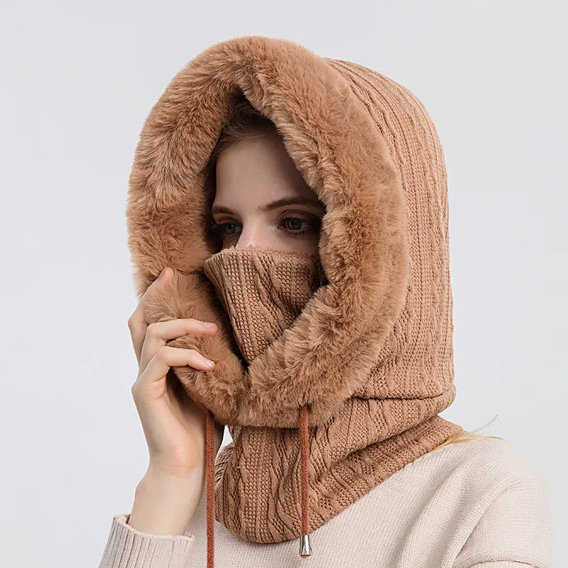 Fleece Winter Scarf with Mask