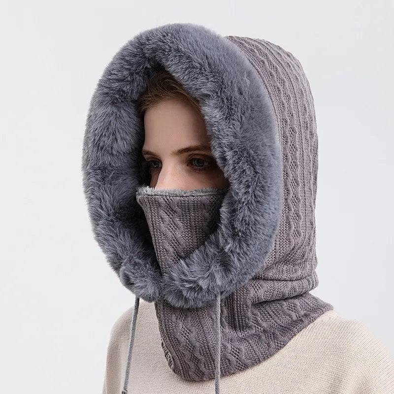 Fleece Winter Scarf with Mask
