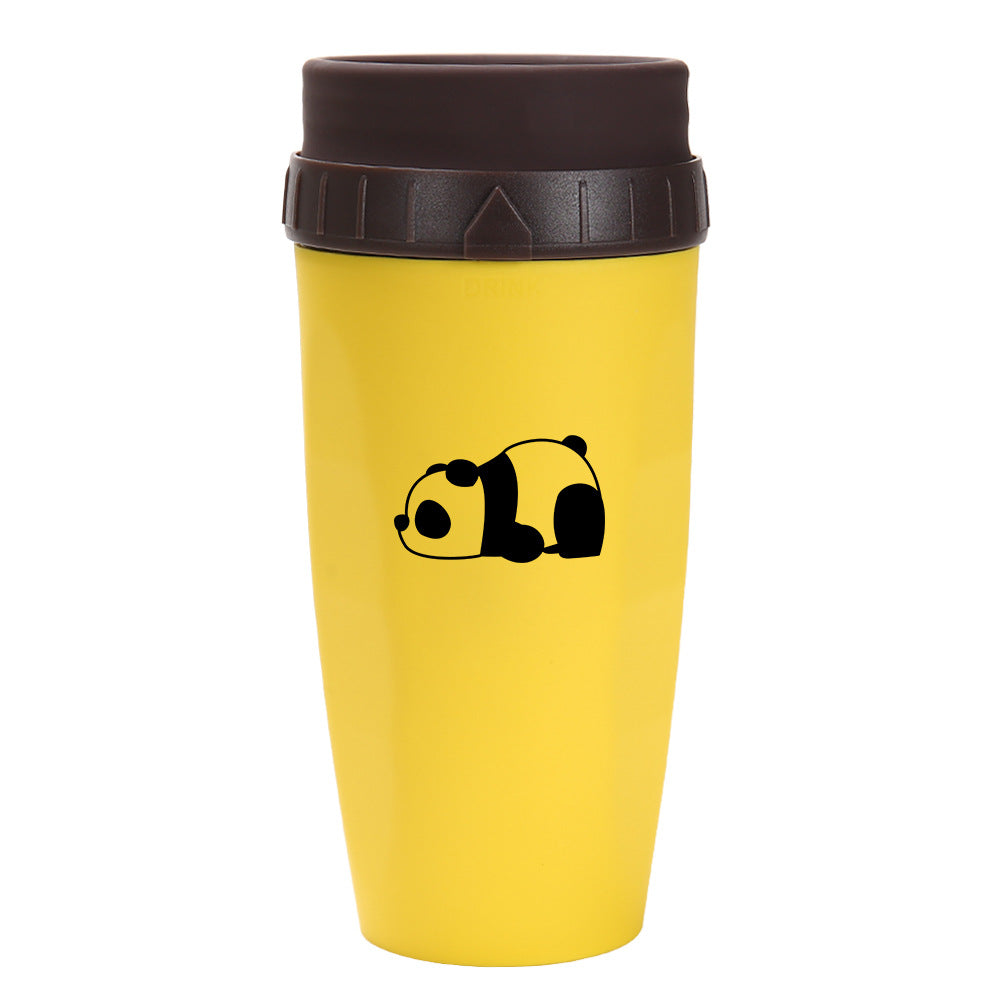 Coffee cup with rotating lid